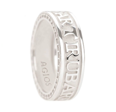 Agios Anello in Argento Rodiato