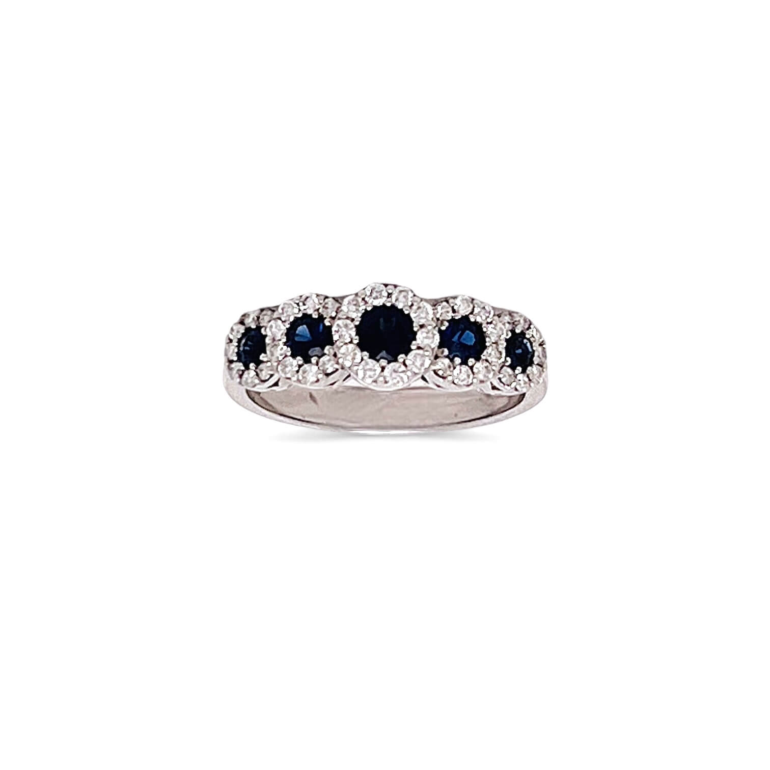 GOLD RING – SAPPHIRE AND DIAMONDS ART. CODE AN1316
