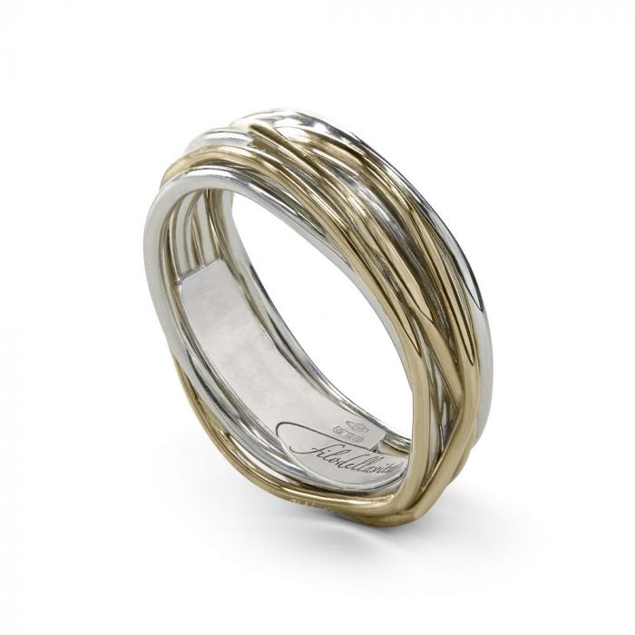 anello filodellavita classic 7 fili in oro giallo 9kt e argento 9252 gioielleria palermo anello-filodellavita-classic-7-fili-in-oro-giallo-9kt-e-argento-925