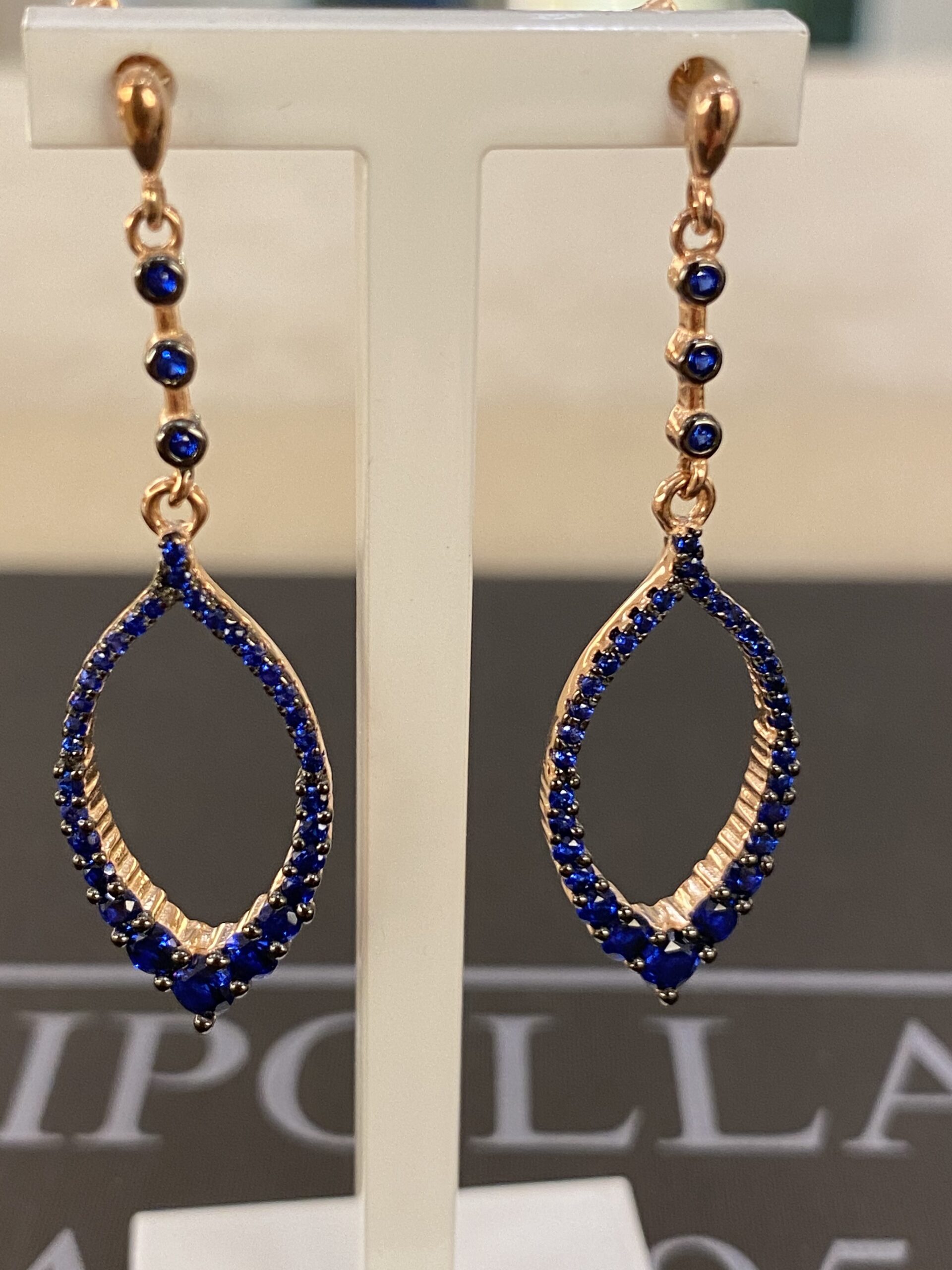 orecchini in argento 925% rose gold