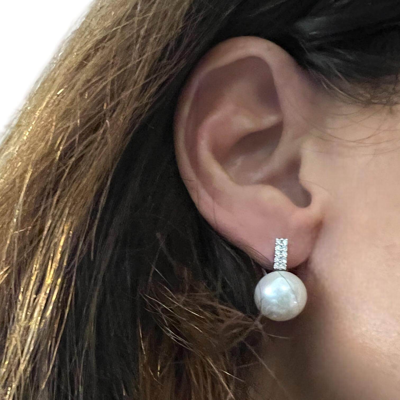 Orecchini perle e diamanti art.ORP246-4 Orecchini perle e diamanti art.ORP246-4