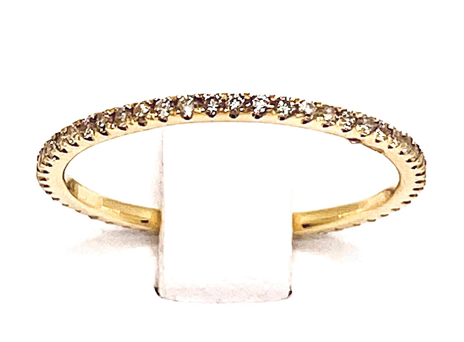 Anello veretta di diamanti in oro giallo art.ROO478YAO1.3