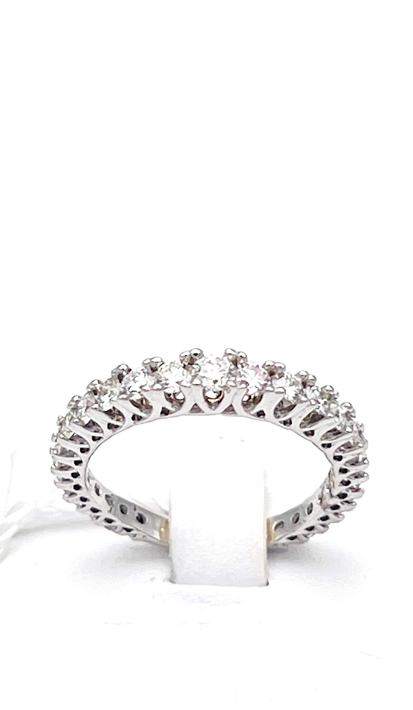 750% white gold and diamond rounded peak ring Art.AN2119-1