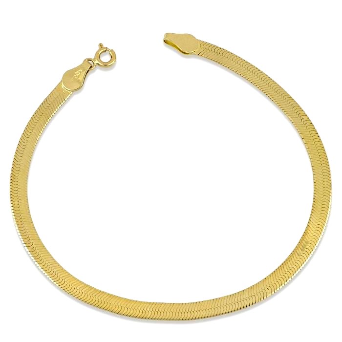 Bracciale fettuccia in oro giallo 585% art.FEB02