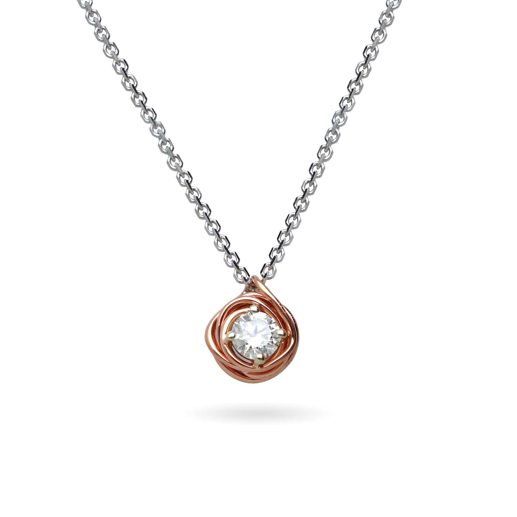 Light Point Solitaire Screwdriver 6 Wire Yellow Gold 9kt with Colorless Diamond 0.23ct Art. CA100BG-45