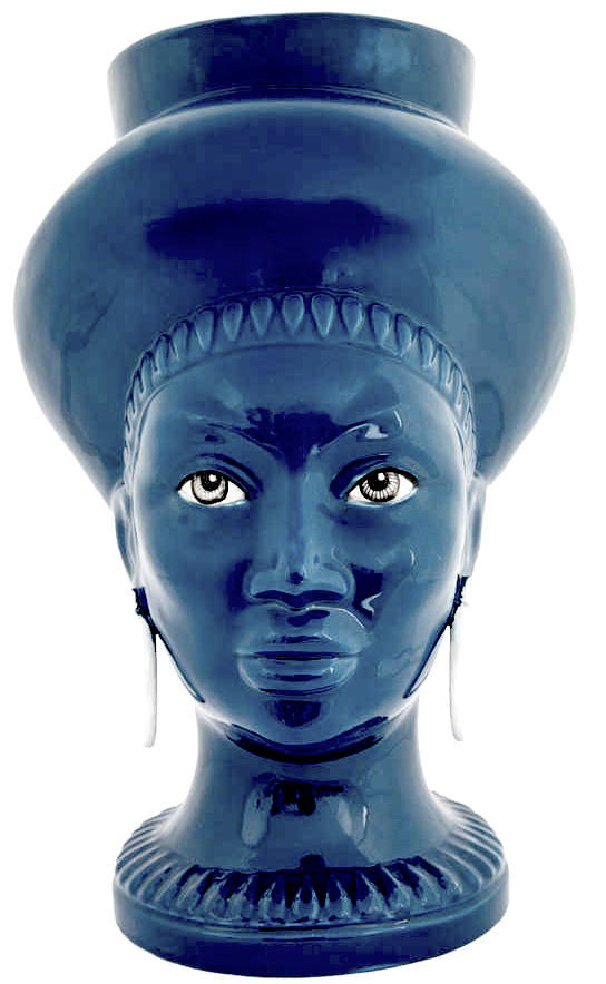 Testa di moro Donna Agaren colore blu cobalto Art. POP002