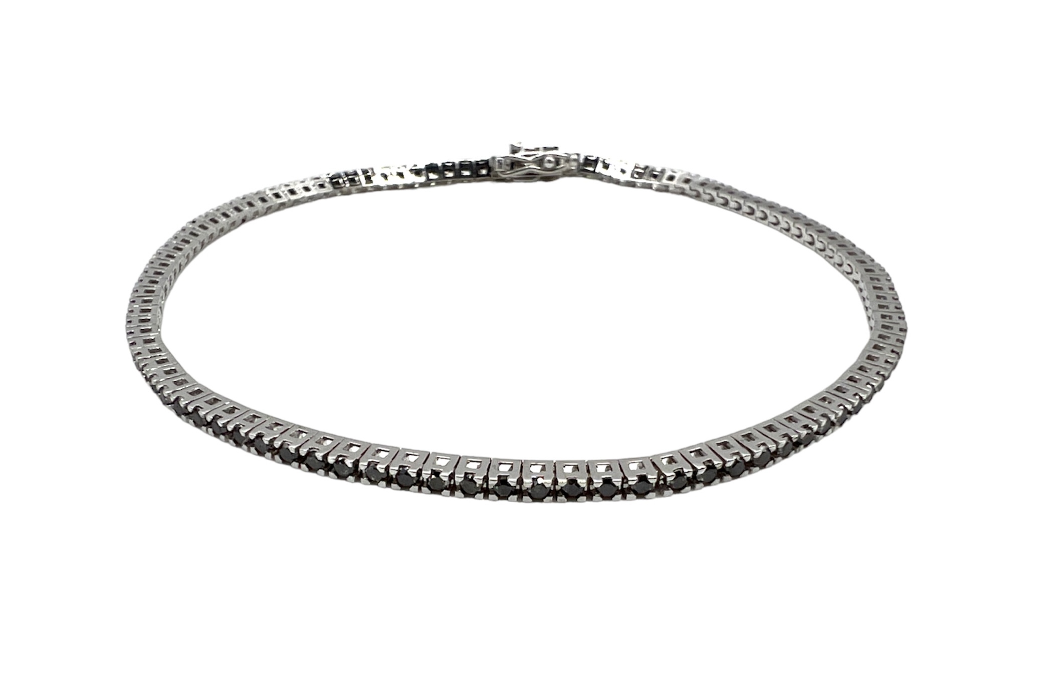 Tennis bracelet black diamonds white gold DESIDERIO ART. BR489