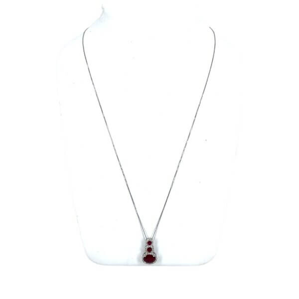 Girocollo rubini oro bianco e diamanti BELLE EPOQUE Art. CD272