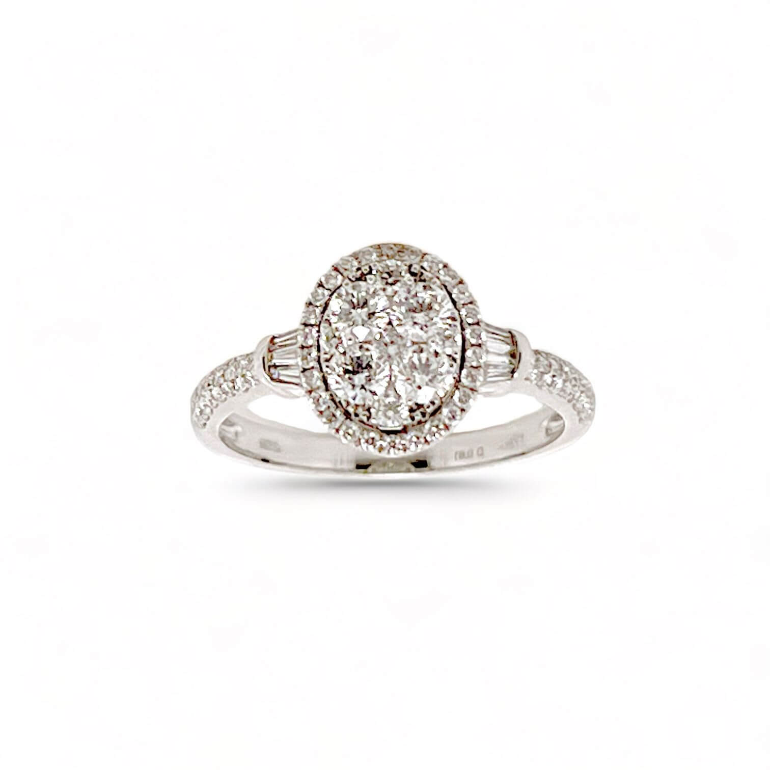 Anello solitario di diamanti oro bianco ART.100656RW