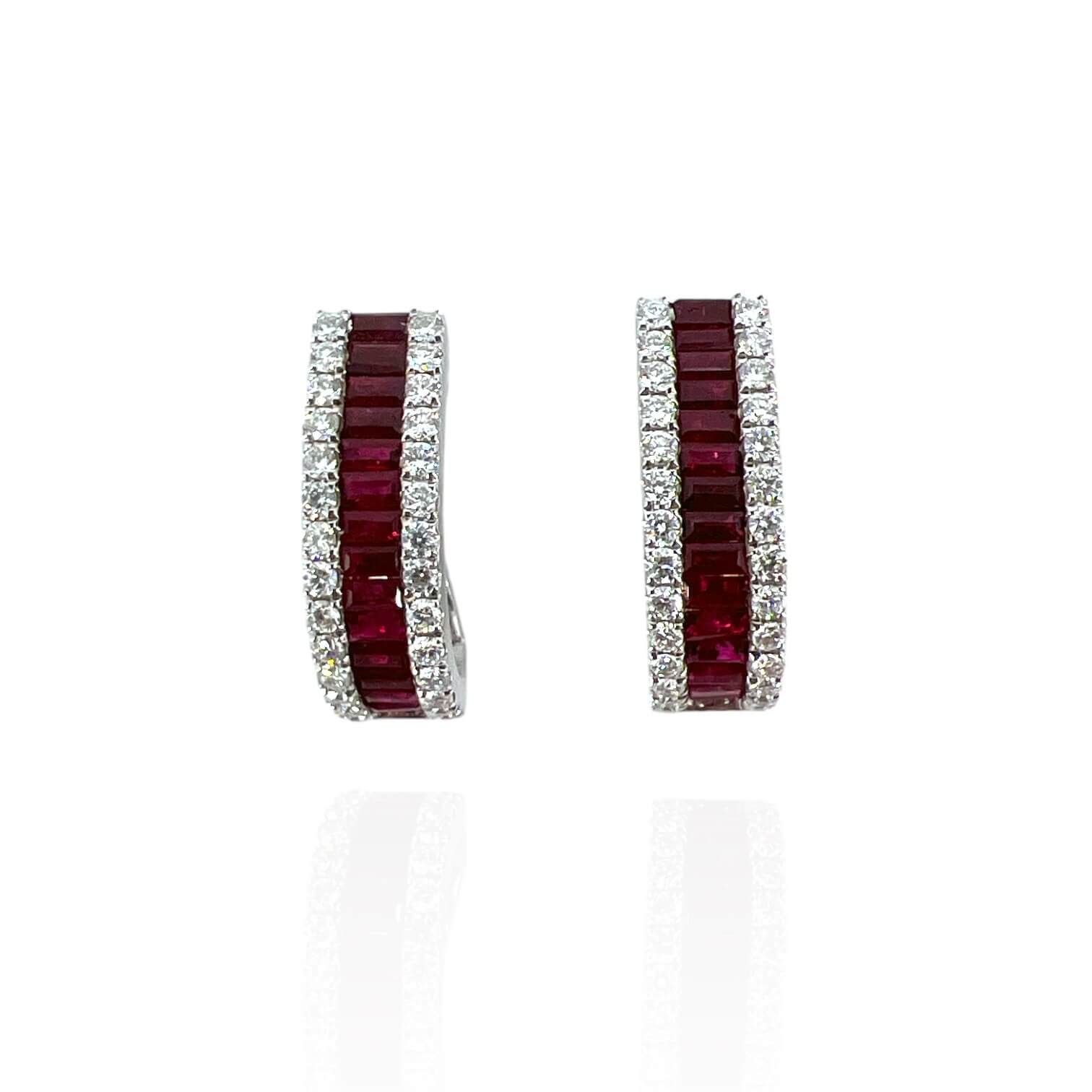 Orecchini rubini oro bianco GEMME Art. 10A120F1510