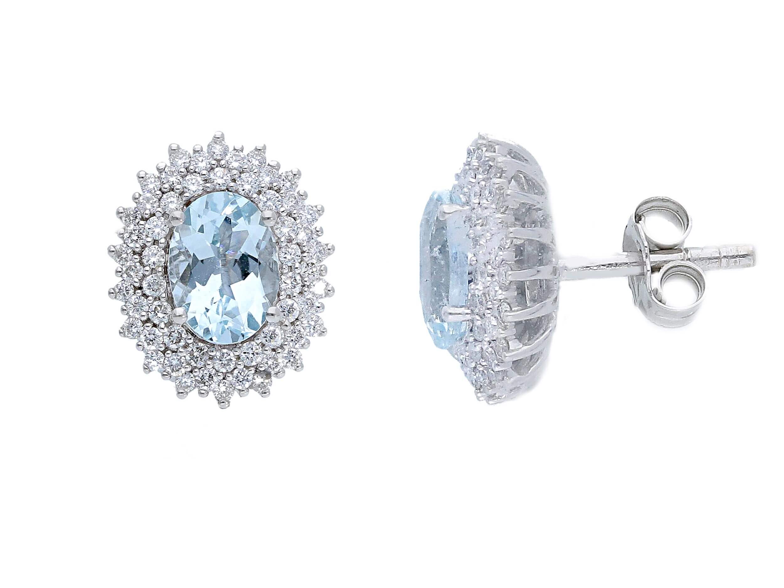 Orecchini Acquamarina Oro e Diamanti BON TON Art.CIP254185