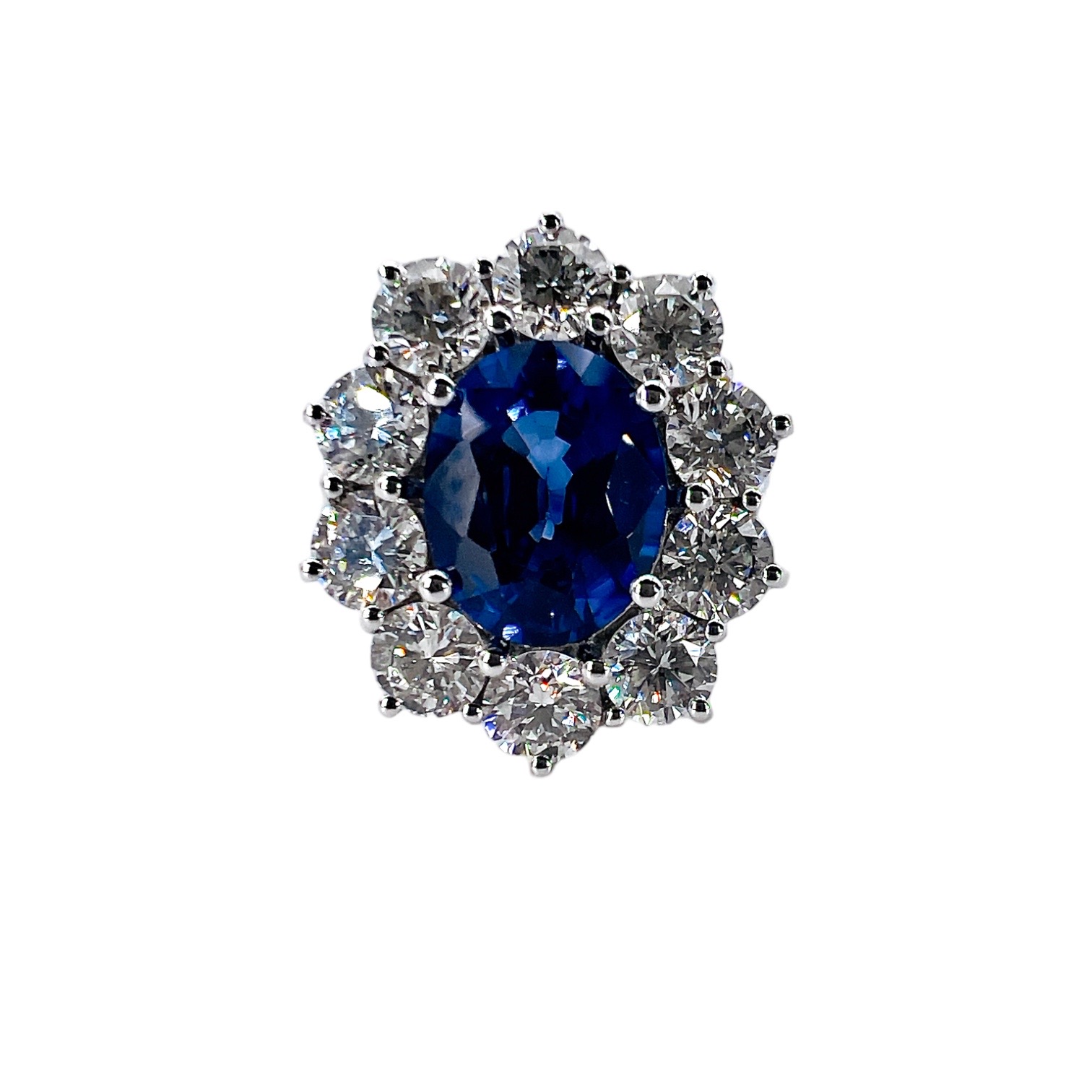 Anello zaffiro Royal blue diamanti e oro  Art. AN2835