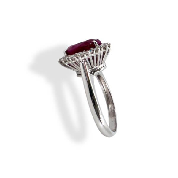 Anello rubino naturale diamanti e oro BON TON art. AN557