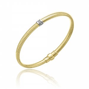 Bracciale CHIMENTO tubogas in oro giallo e pavè di diamanti Art. 1B12192BB2180