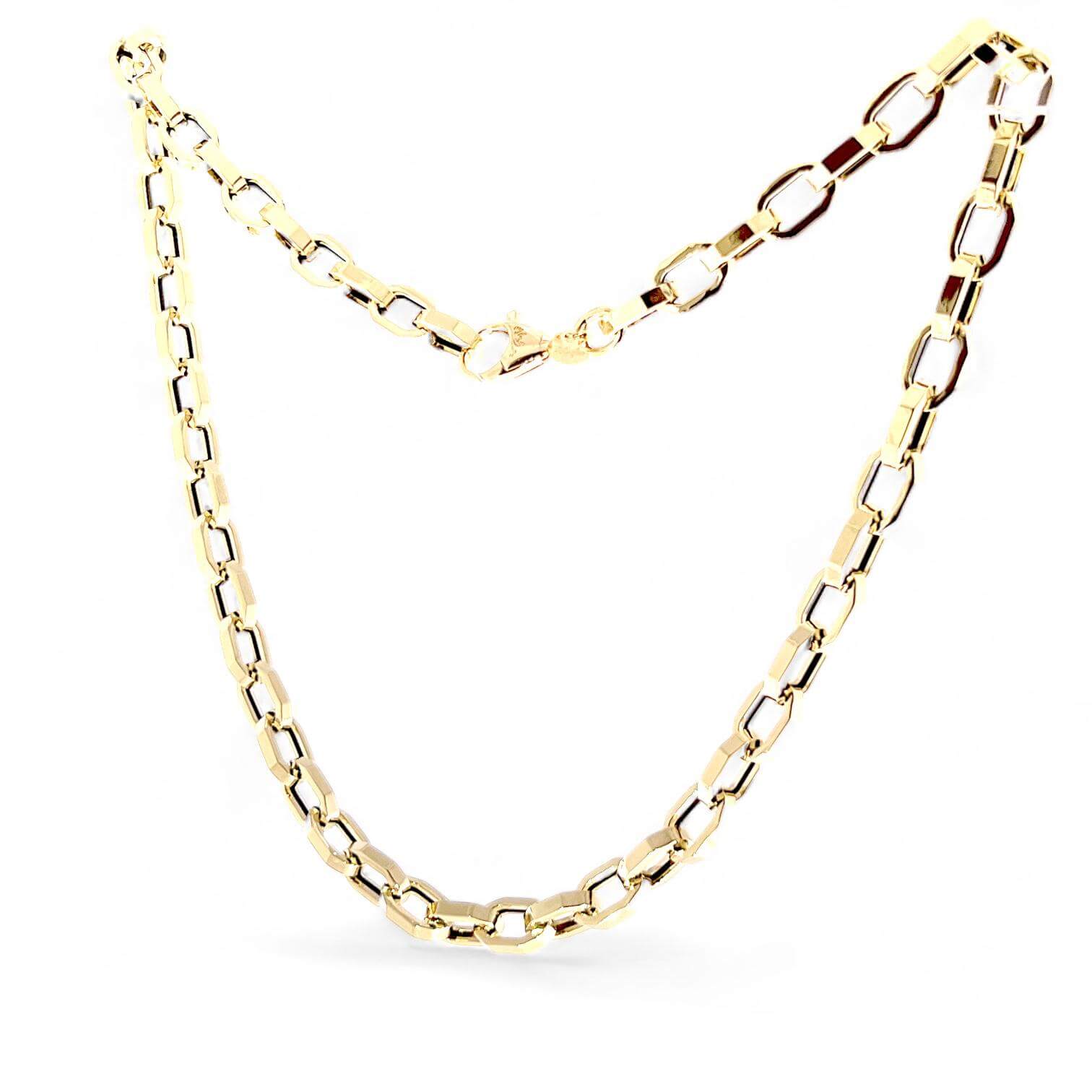 Yellow gold chain necklace round necklace Art.GIRCAT