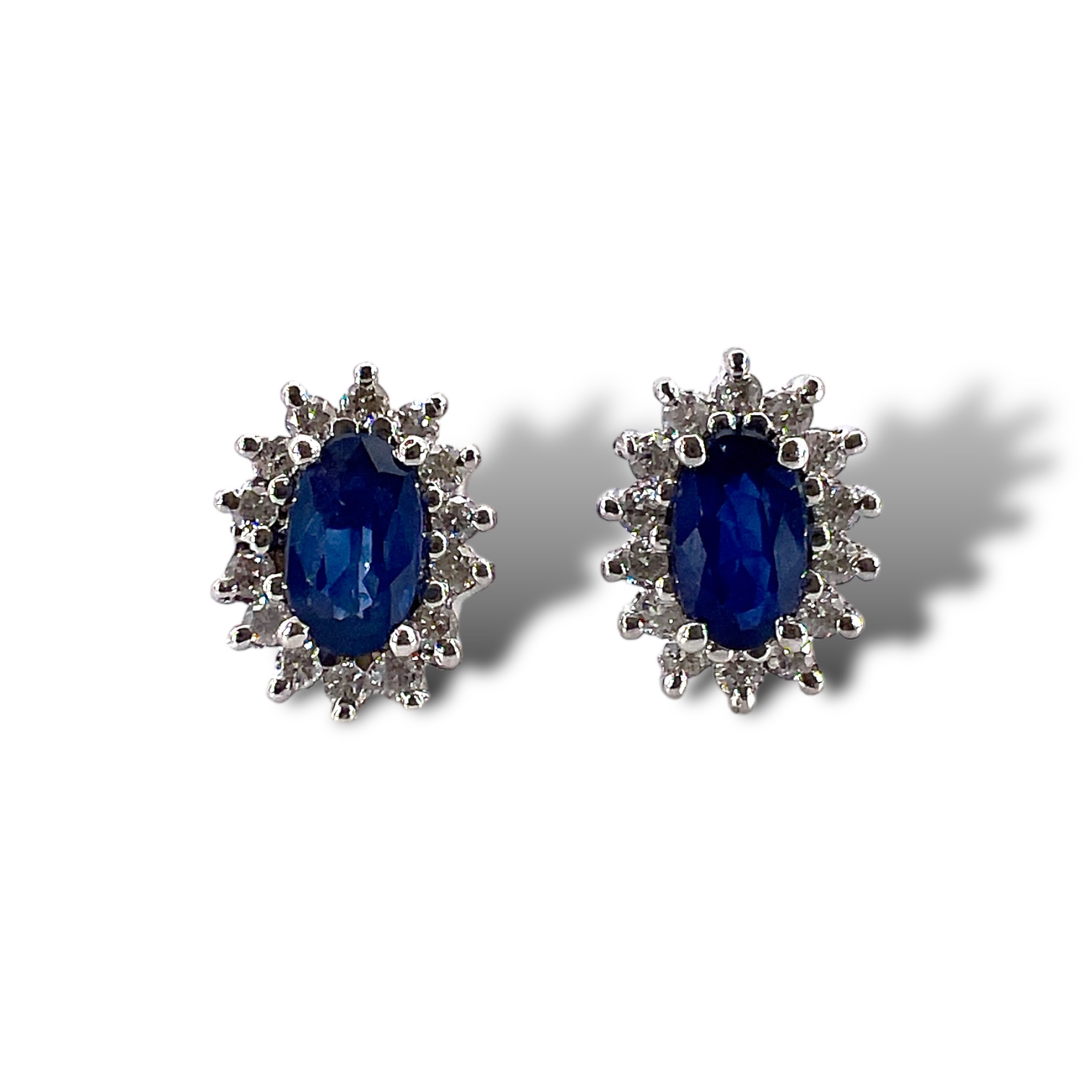 Sapphire gold and diamond earrings BON TON Art.7699/ORZ