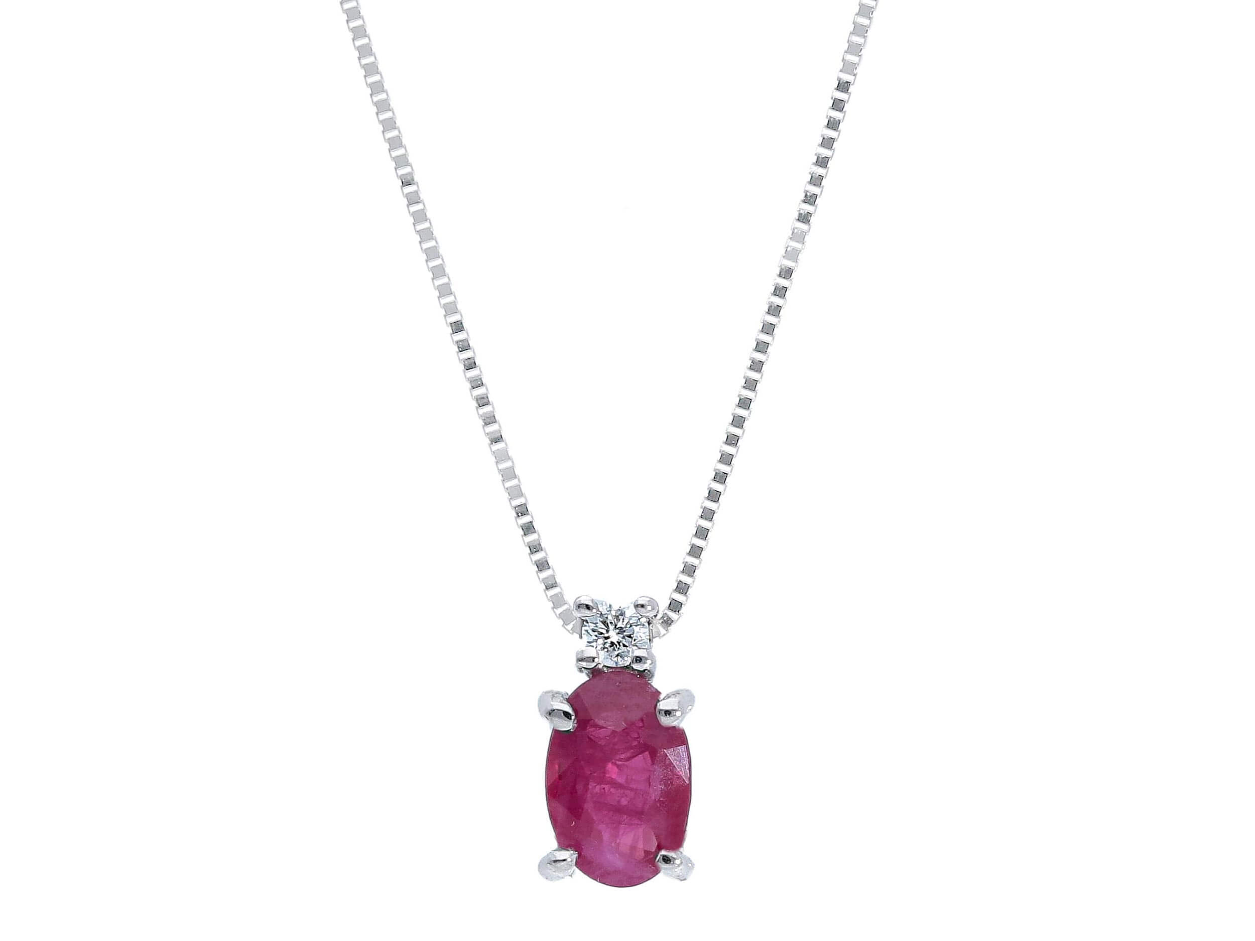 Pendente Rubino Oro e Diamanti GEMME art. CIP121802