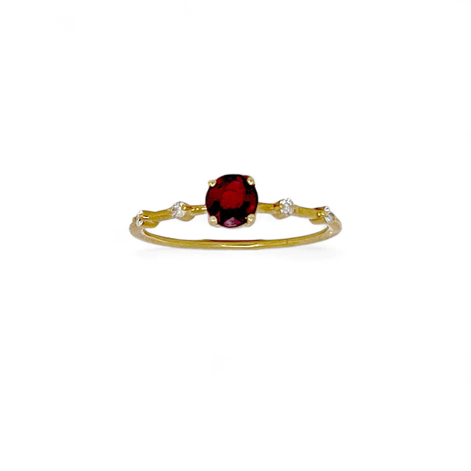 Ruby and diamonds yellow gold ring GEMME art.AN2446-2
