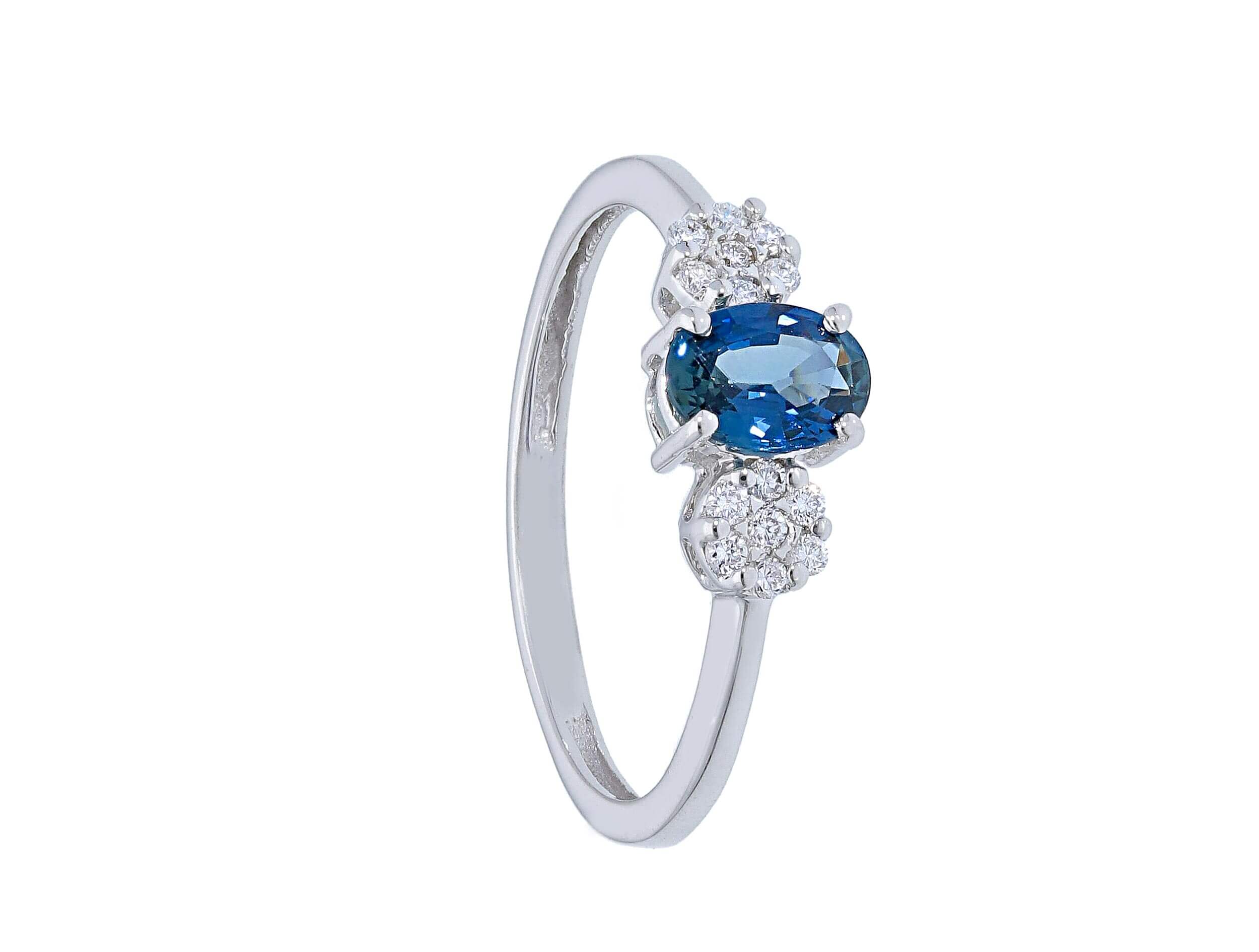 Anello zaffiro blue oro bianco GEMME CIP122652 Cipolla