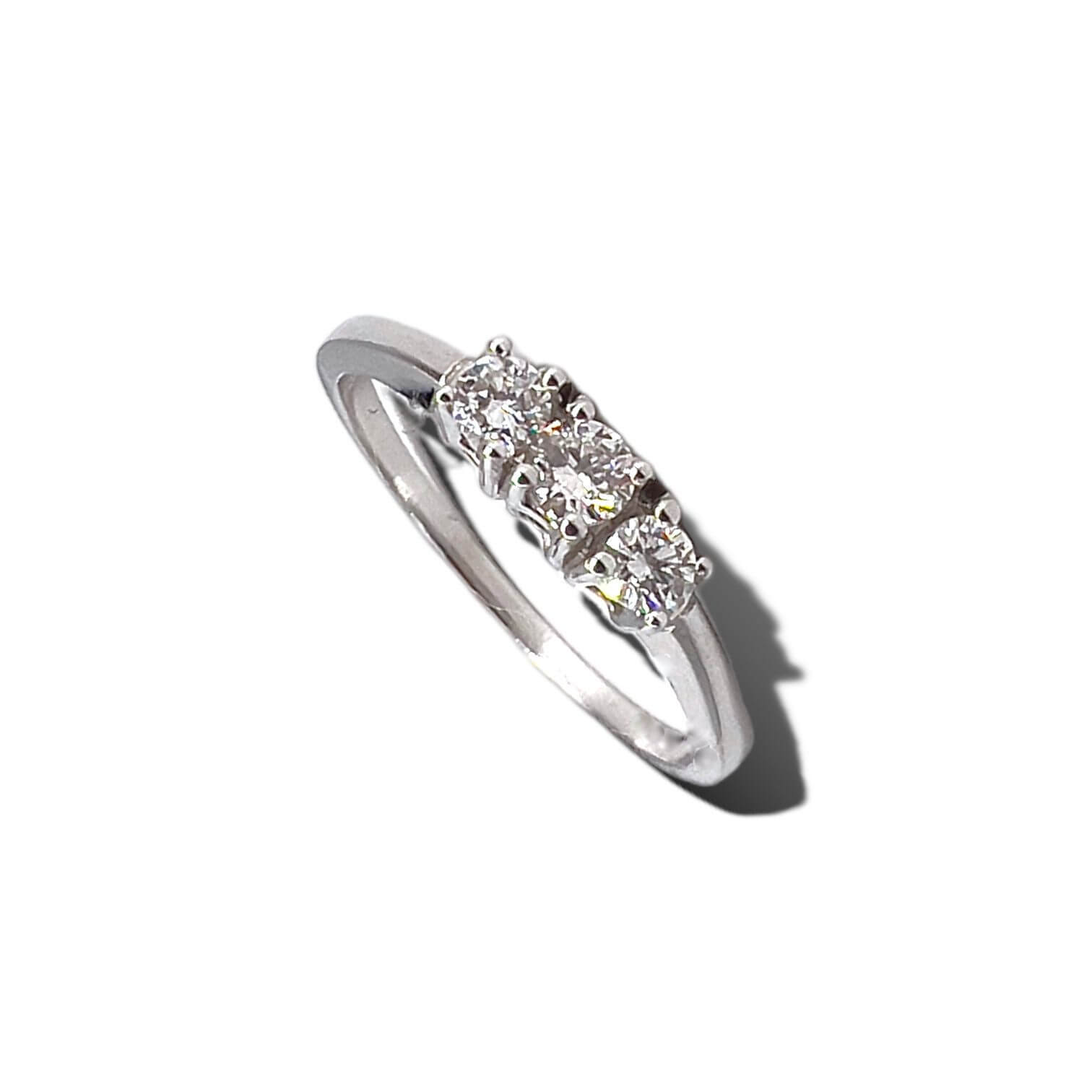 Anello trilogy di diamanti oro bianco SOGNO art.AN2937