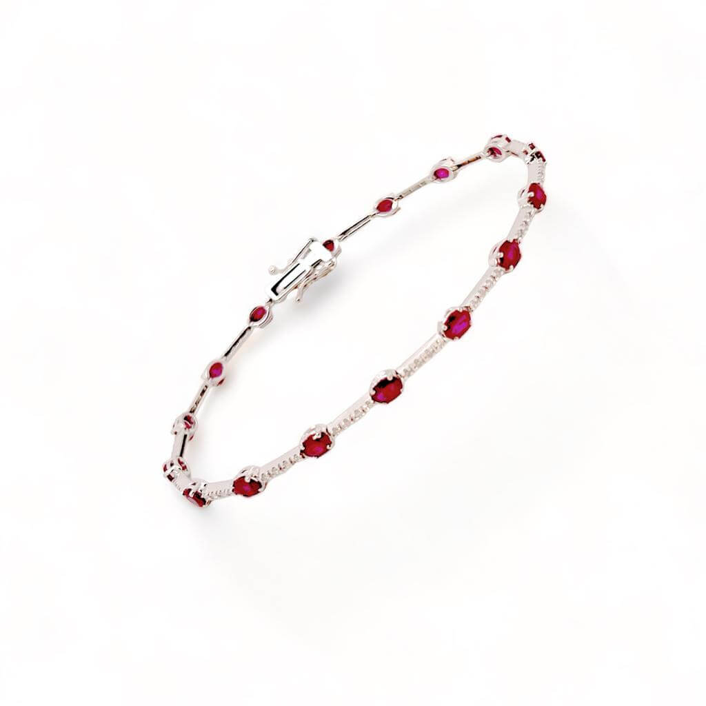 Bracciale tennis rubini oro e diamanti GEMME 114316 Cipolla