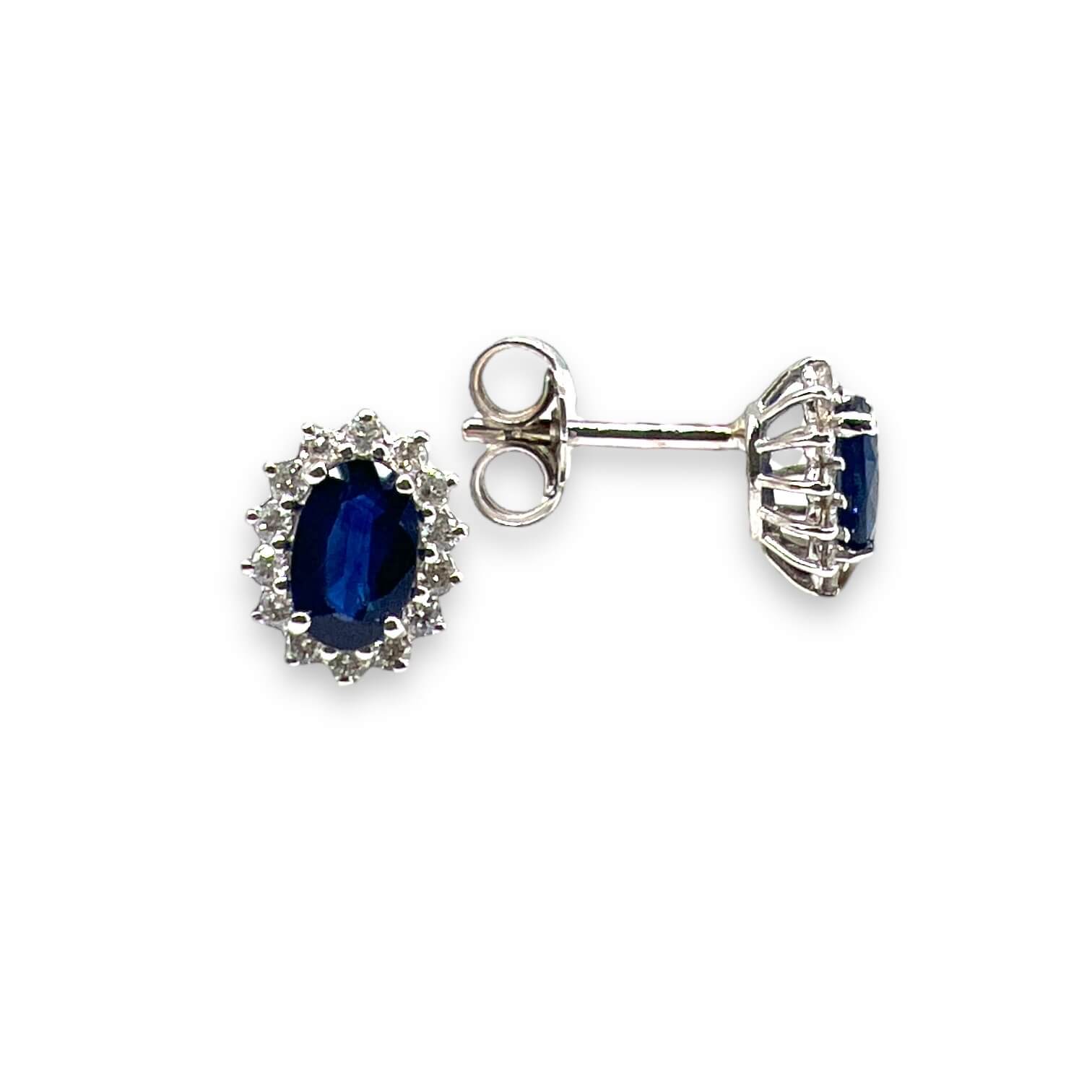 Earrings with Sapphires and Diamonds BON TON Art. OR1166