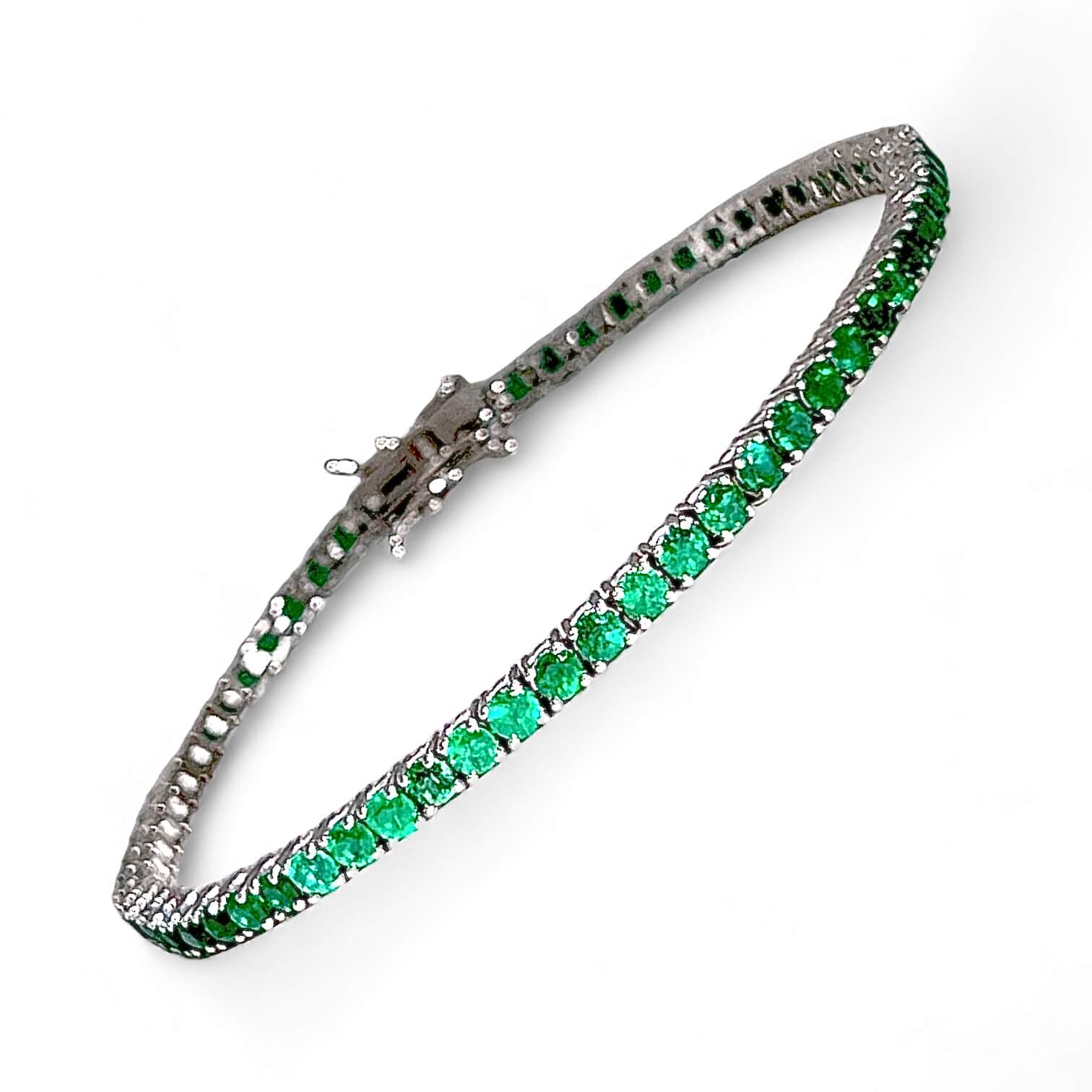 Bracciale tennis di smeraldi art. BR513