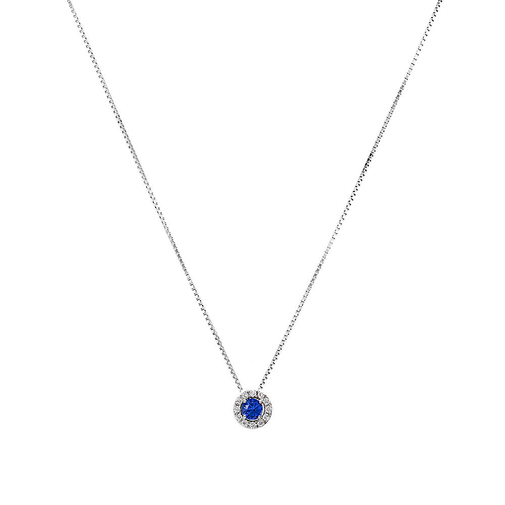 Pendente Zaffiro Blu Oro e Diamanti Art. CD253