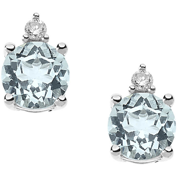 Orecchini acquamarina oro diamanti GEMME Art.OR1508-5