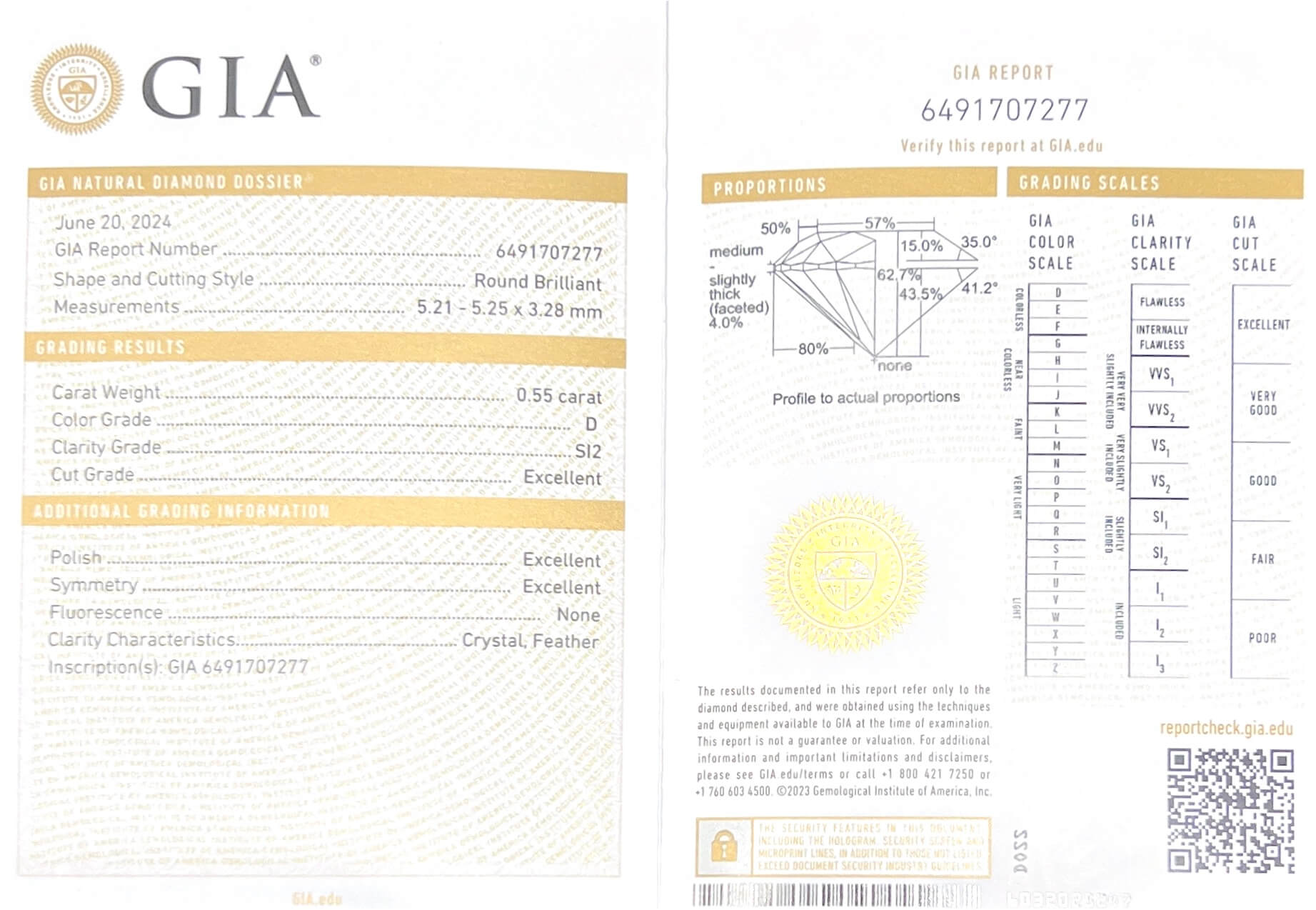 Anello solitario di diamante certificazione GIA DESIDERIO Art. SOL180 Anello solitario di diamante certificazione GIA DESIDERIO Art. SOL180