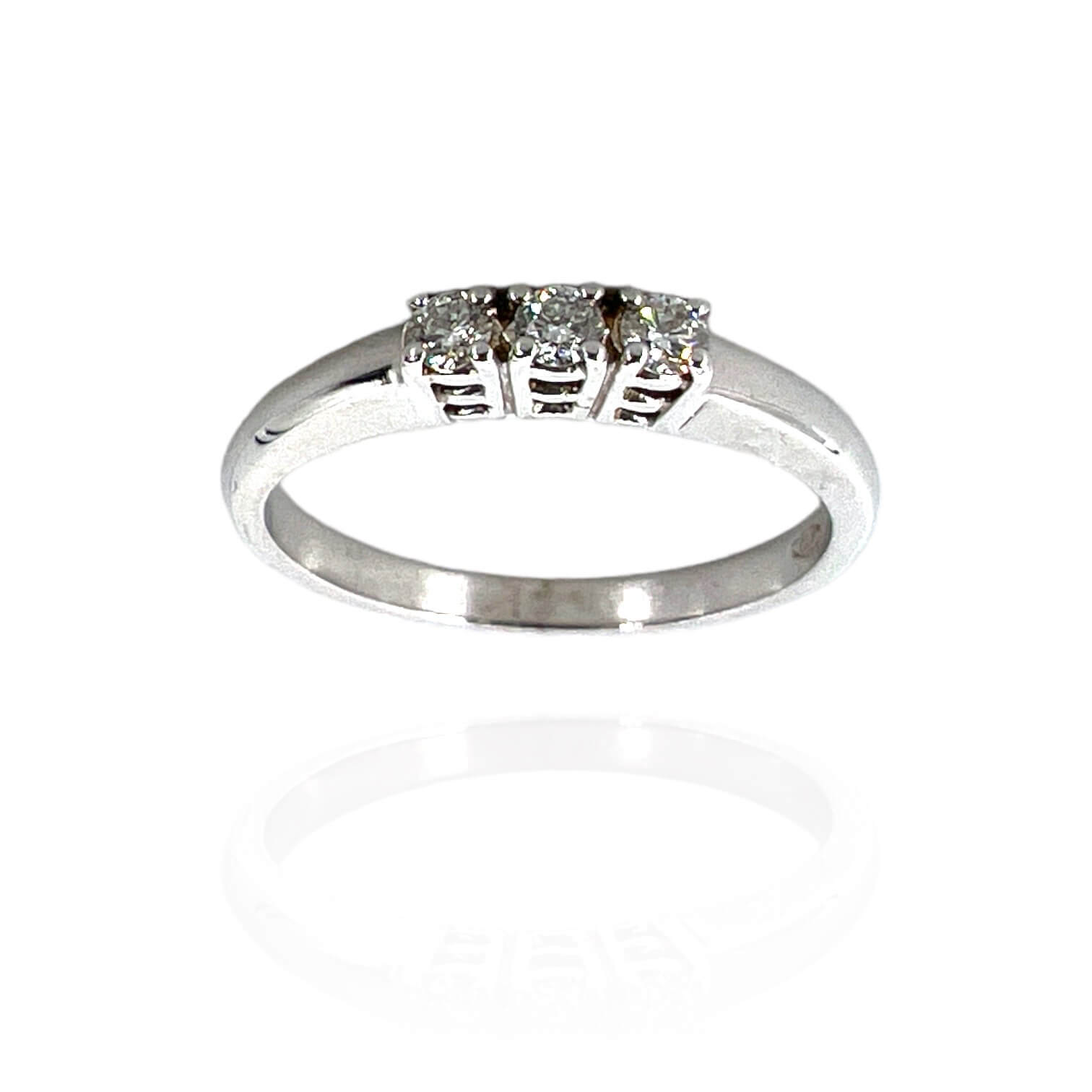 Gold and diamond trilogy ring love NOTES ART.AN845