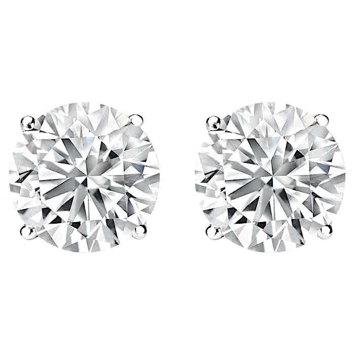 Orecchini punto luce oro bianco  DESIDERIO certificati IGI Art. ORD120
