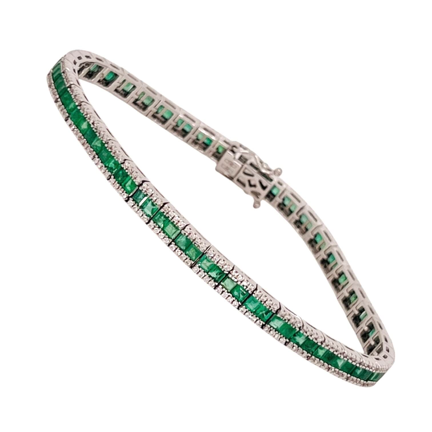 Bracciale tennis di smeraldi e diamanti art. B9006-EM