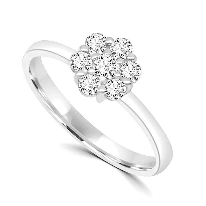 Solitaire ring OF diamonds DROPS OF LIGHT ART.AN678