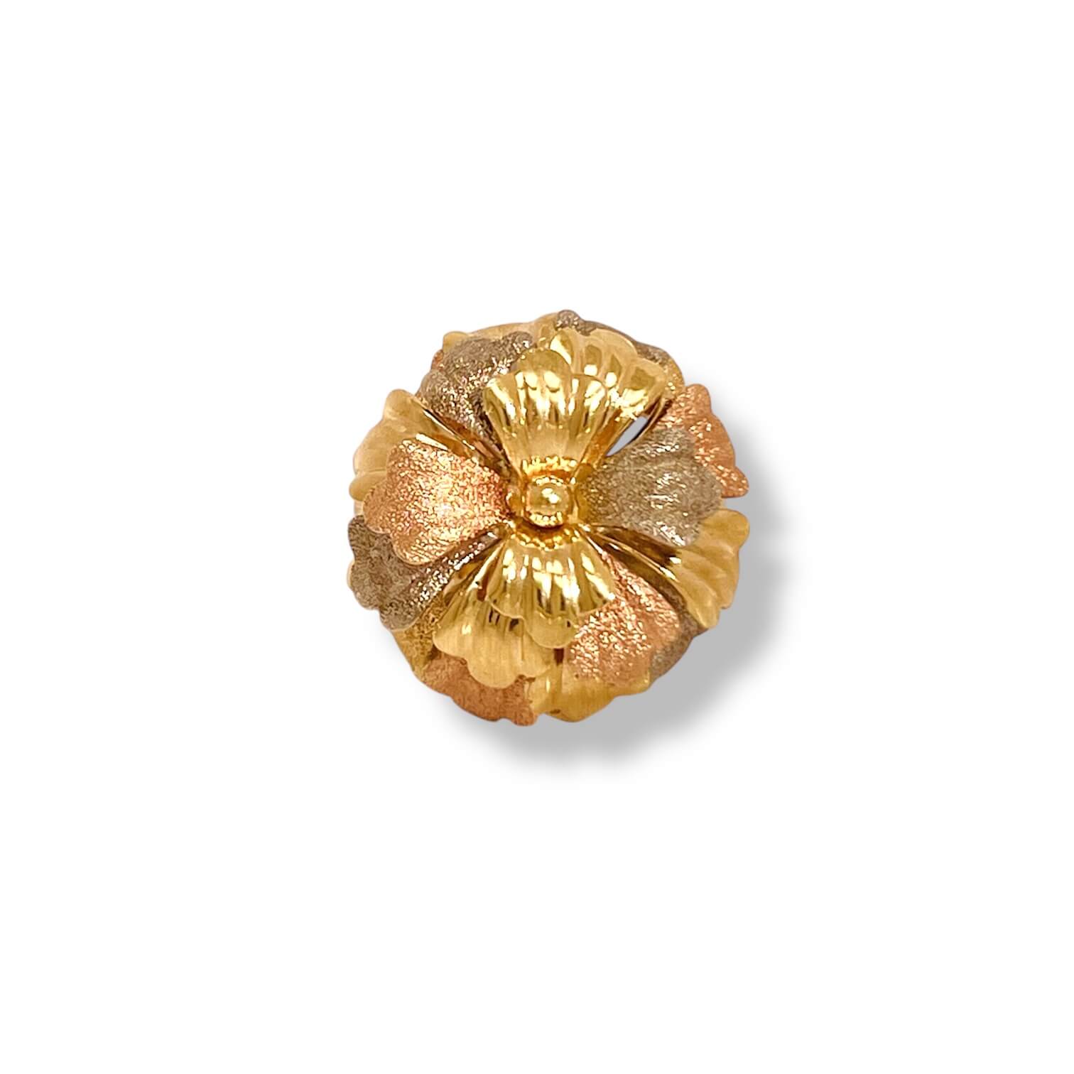 ANELLO FIORE TRE COLORI ORO  ART. ANFIORE