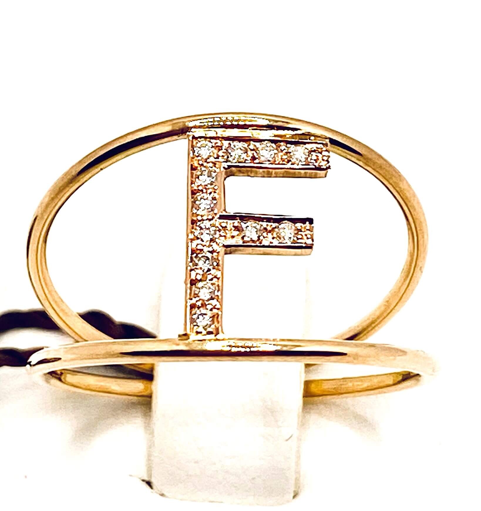 Anello iniziale in oro rosa art.AN-F RR