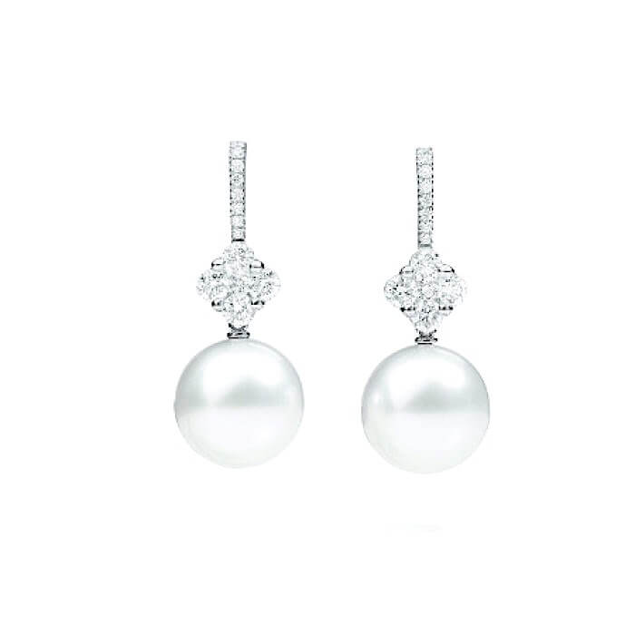 Orecchini di perle e diamanti art.ORP249-2