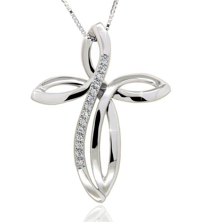 Pendente croce con diamanti art. CC1528