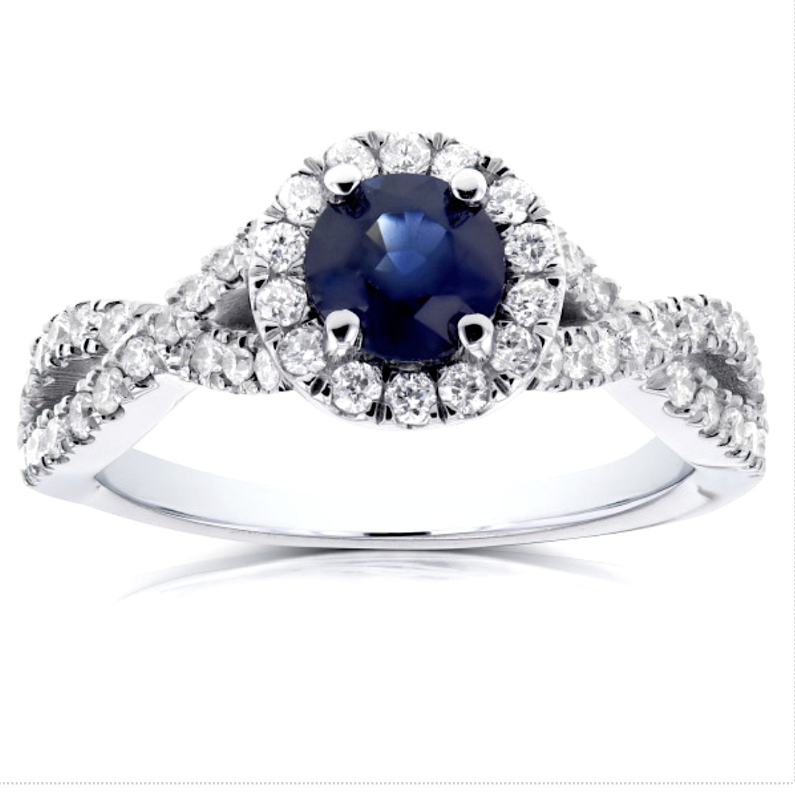 GOLD RING – SAPPHIRE AND DIAMONDS COD. ART. AN906