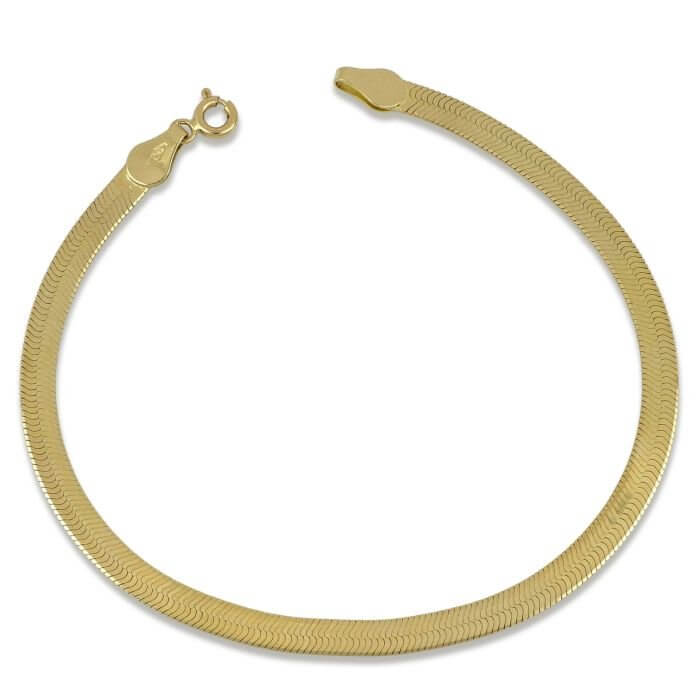 Bracciale fettuccia in oro giallo 750% art.FEB01