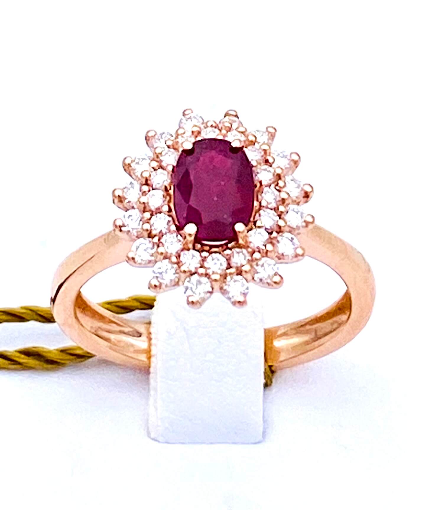 Anello rubino e diamanti oro rosa  BON TON art. AN2394-1