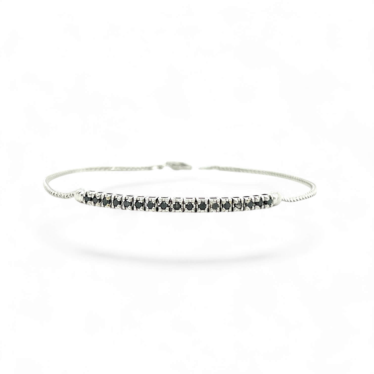 Bracciale tennis PADDLE diamanti neri oro bianco  art.BRC18