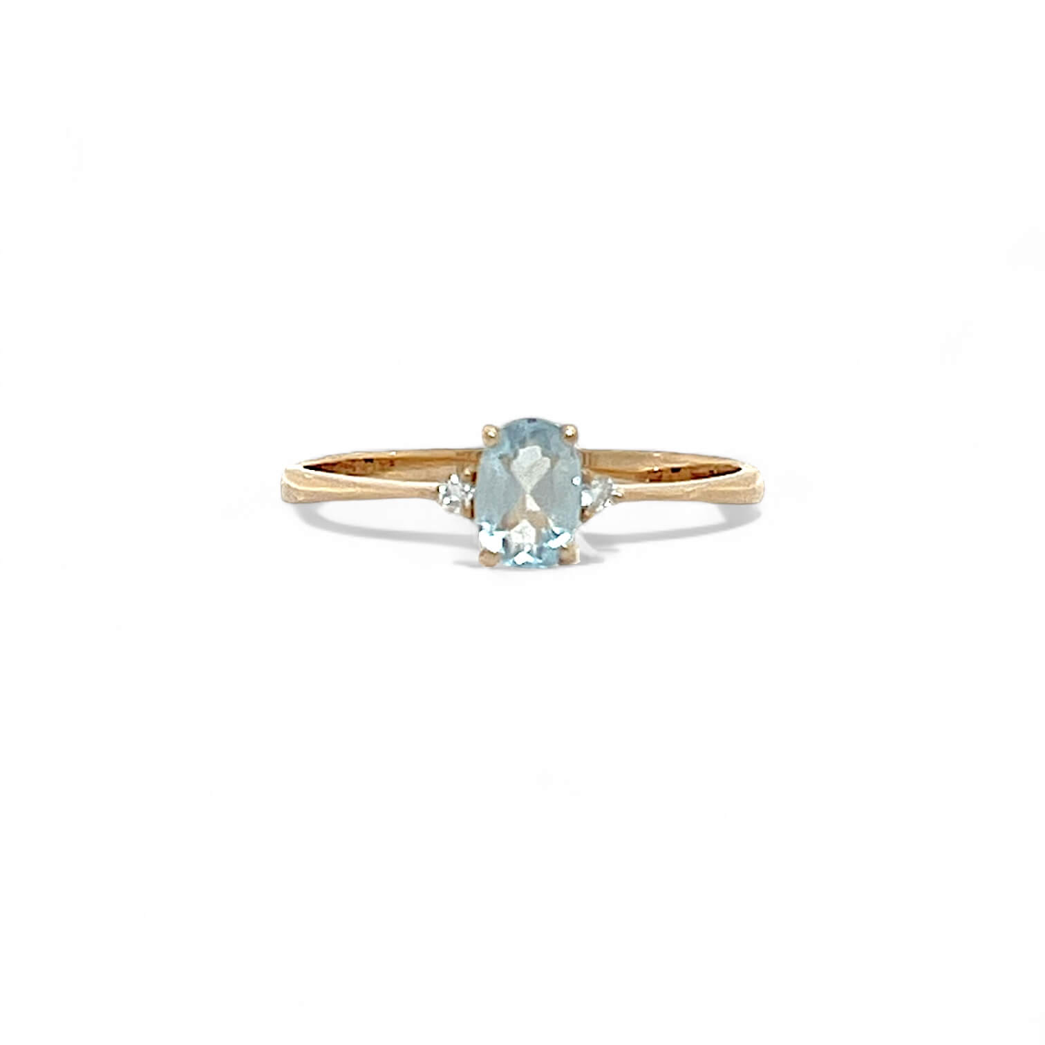 Anello Acquamarina Oro e Diamanti BON TON Art. AN2512-2