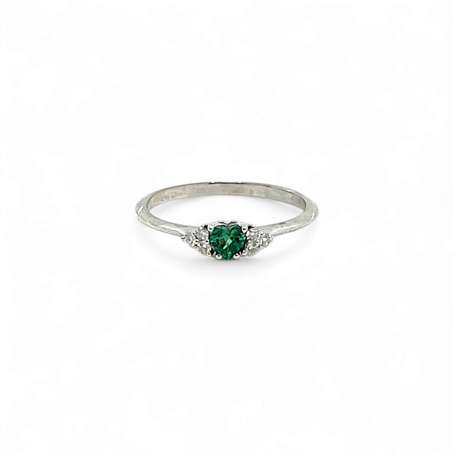 Anello Smeraldo oro diamanti CUORE Art. AN2915-1