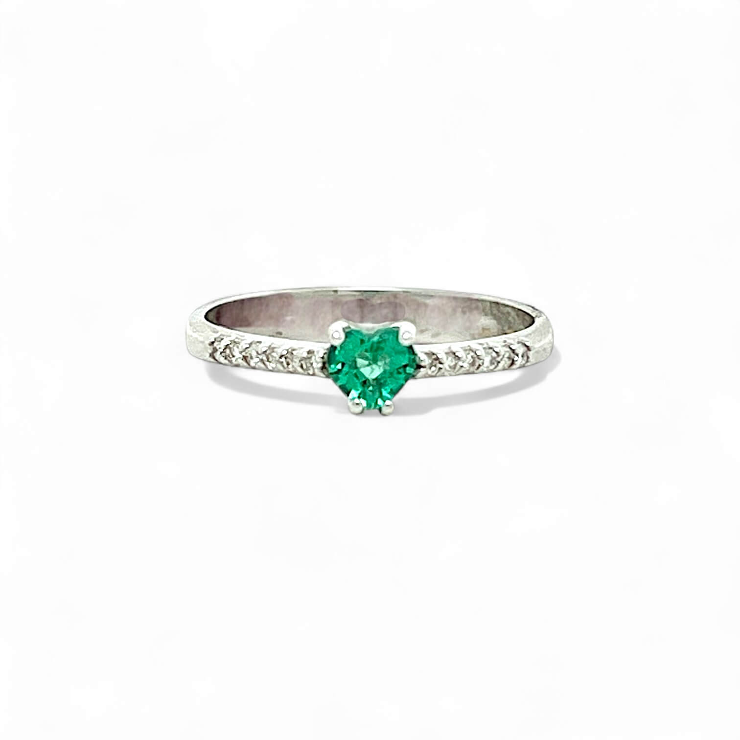 Anello Smeraldo oro diamanti CUORE Art. AN2303