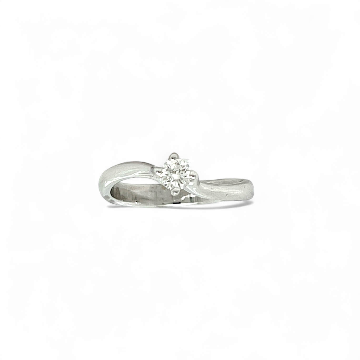 Anello solitario GIGLIO oro e diamanti Art.AN1331