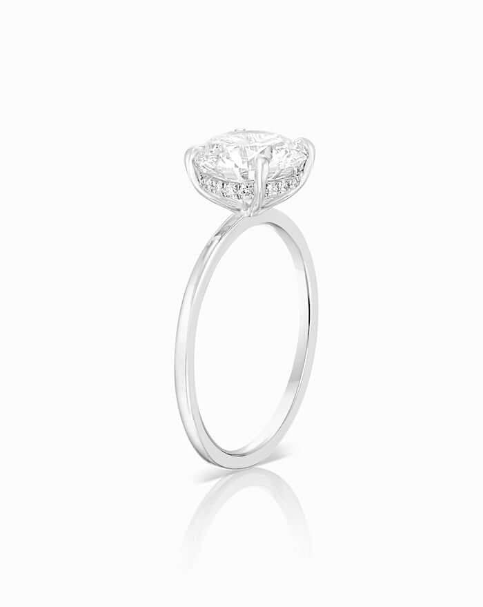 Anello solitario oro bianco 750% diamante  GIA  America  Art. SOL456