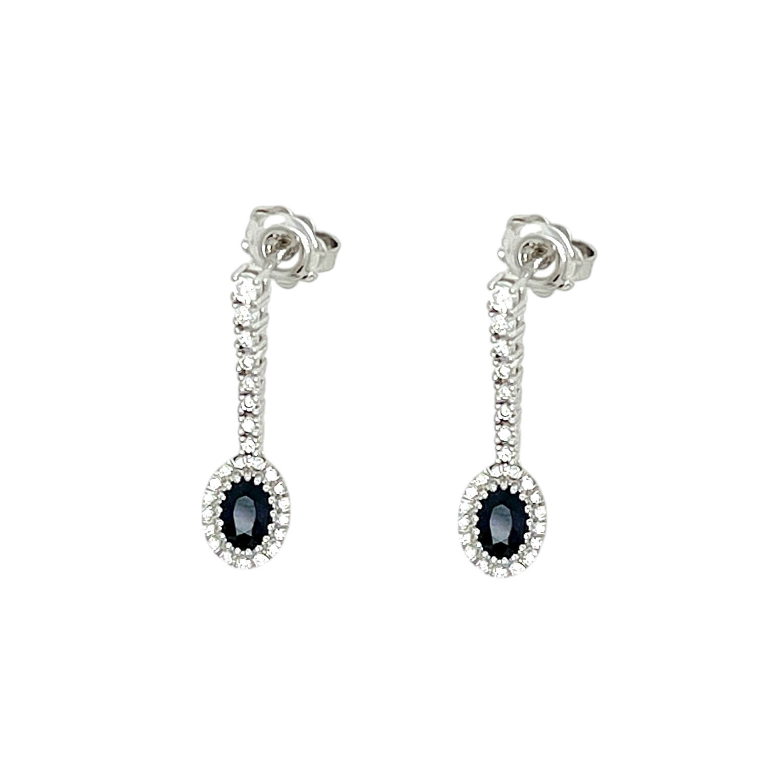 Orecchini Zaffiro Blu Oro e Diamanti BON TON Art. OR1579