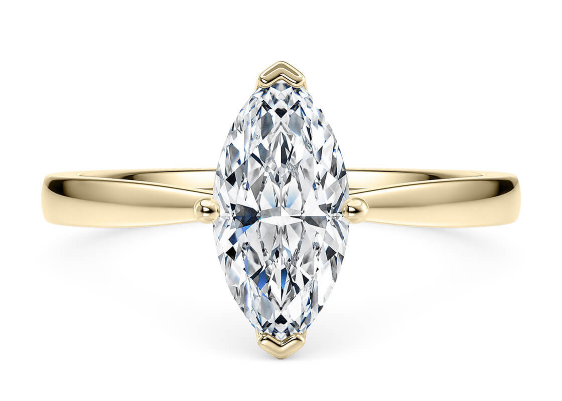 Anello solitario oro bianco 750% diamante  GIA  America  Art.marquise1