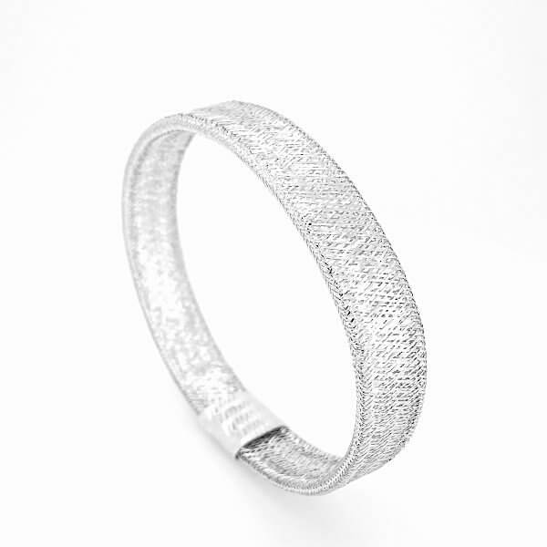Bracciale morbido in filo d’oro bianco 750% Art.BF06